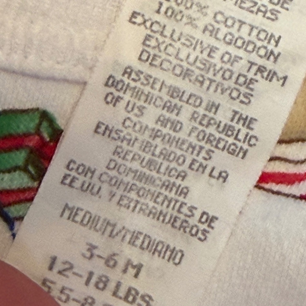 Vintage 90s Carter's Christmas Footed Sleeper 3-6M Teddy Bear Bunny Pajamas USA - Picture 6 of 7